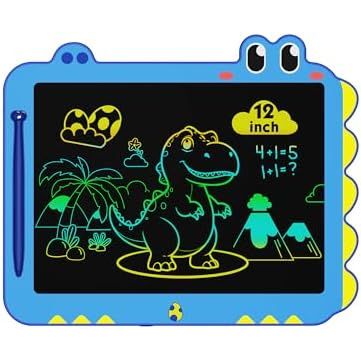 ORSEN 12 Inch Dinosaur LCD Doodle Board, Blue
